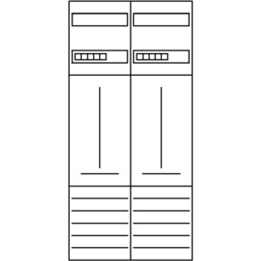 1St. Eaton 260411 Zählerfeld, 2-feldrig, vorbereitet, Version Z27A1332 ZSD-Z27A1332