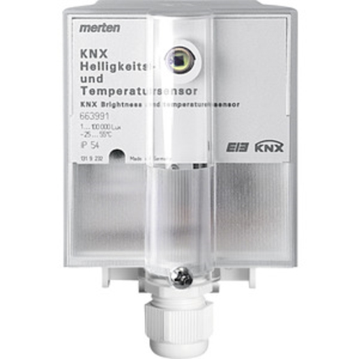 1St. Merten 663991 KNX Helligkeits- und Temperatursensor, l 663991