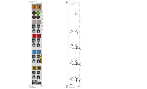 1St. Beckhoff Automation KL9100 Passive Potentialeinspeiseklemme 24V DC 3-leiter