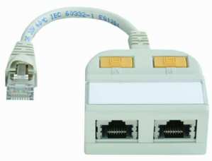 1St. Telegärtner MODULAR T-ADAPTER CA MODULAR T ADAPTER CAT 5 GESCH TR TR