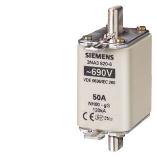 3St. Siemens 3NA3817-6 NH-Sicherungseinsatz, NH00, In: 40 A, gG