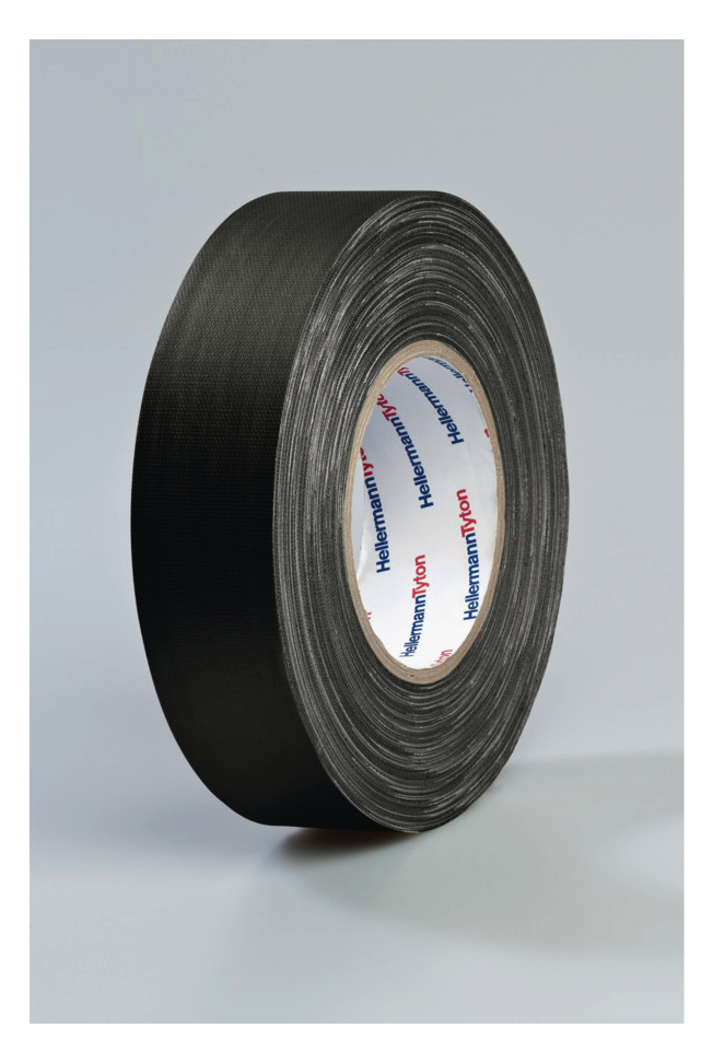 50m HellermannTyton 712-00904 Gewebeband HelaTapeTexschwarz50mm x 50m HTAPE-TEX-50x50-CO-BK (50)