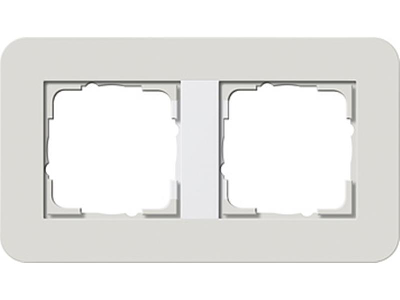 1St. Gira 0212411 Rahmen 2fach E3 Hellgrau/Reinweiß