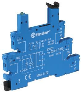 1St. Finder 93017024 Fassung mit Schraubanschlüssen, für Relais 34.51 oder 34.81, für 6 bis 24 V DC 93.01.7.024