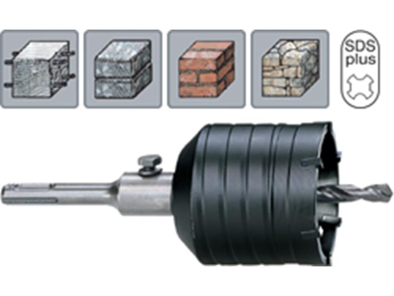 1St. Keil 711 713 080 Hohlbohrkronen-Set M16 für SDS-plus Aufnahme d= 80 mm