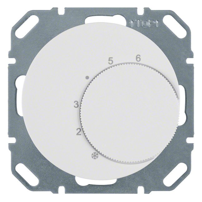 1St. Berker 20262089 Temperaturregler mit Wechsler und Zentralstück R.1/R.3 polarweiß glänzend