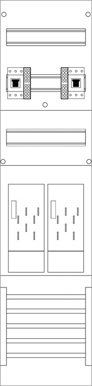 1St. F-Tronic E16-HSP Zählerfeld 1-feldrig, H=1050mm, 2-eHZ, 2 HSP, E16-HSP 7120178