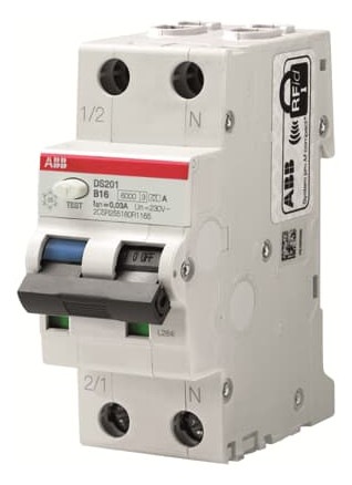 1St. ABB DS201 C10 A30 DS201A-C10/0,03 FI/LS-Schalter 6kA, 1P+N, Typ A, C 10, 30mA 2CSR255180R1104