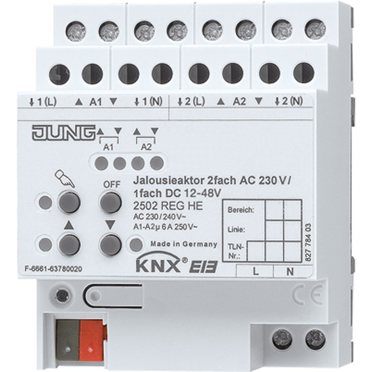 1St. Jung 2502REGHE KNX Jalousieaktor 2fach 2502 REGHE