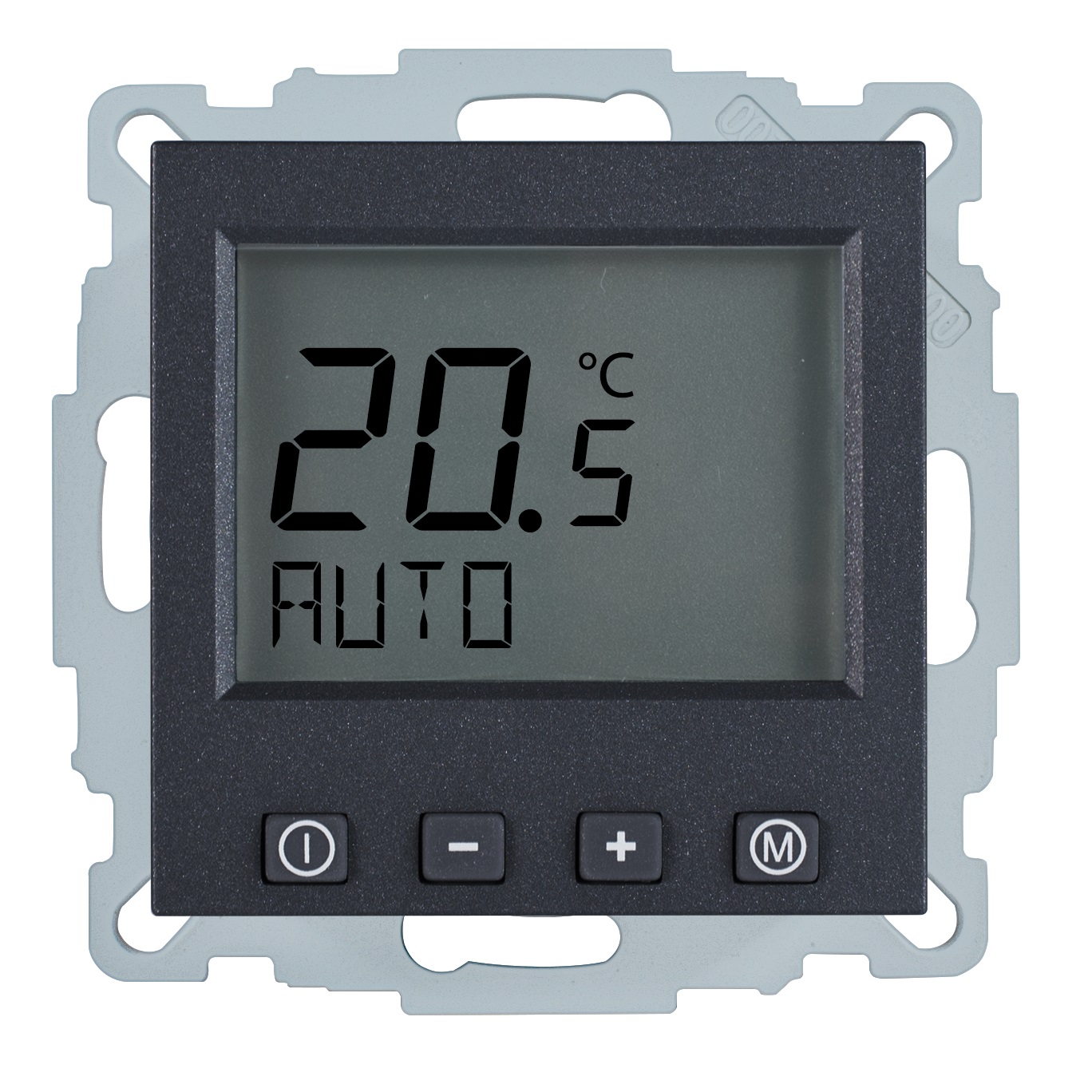 1St. Halmburger 6916 ERK-55 (ant/JU) Raumtemperaturregler 230 V u.P. Digital mit Uhr anthrazit matt