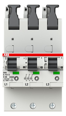 1St. ABB S751/3-E25 sel. Haupt-Sicherungsautomat E-Char.25kA,25A