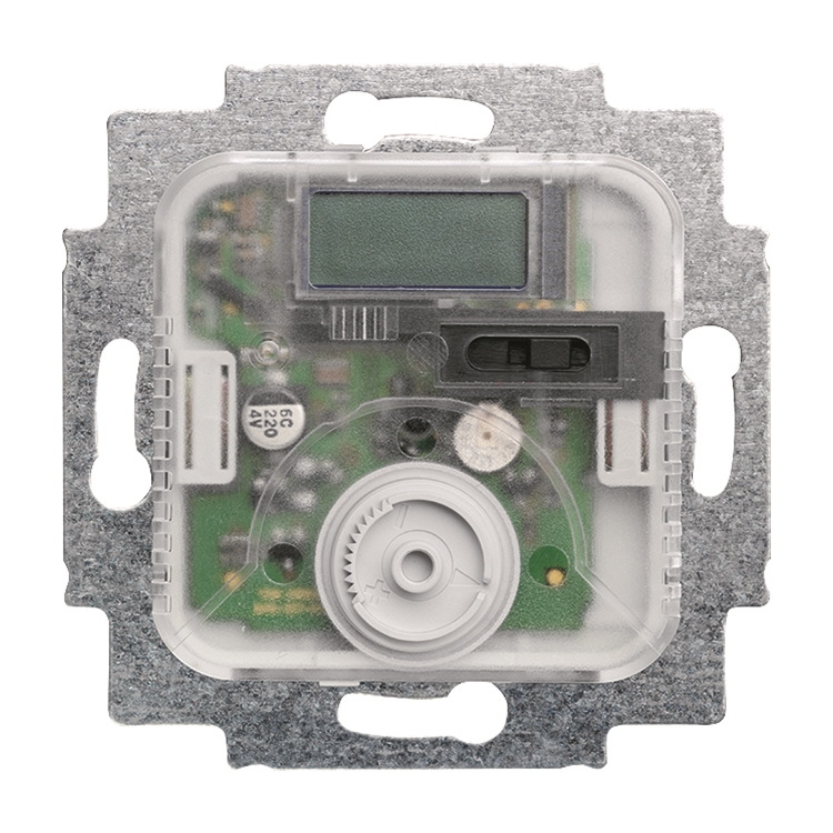 1St. Busch-Jaeger 1095 UTA El. Raumtemperaturregler UP, Schiebeschalter, Istwert-Anzeige
