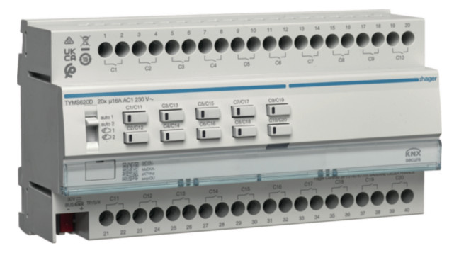 1St. Hager TYMS620D Schalt-/Jal.akt. 20/10f KNX Secure, 16A