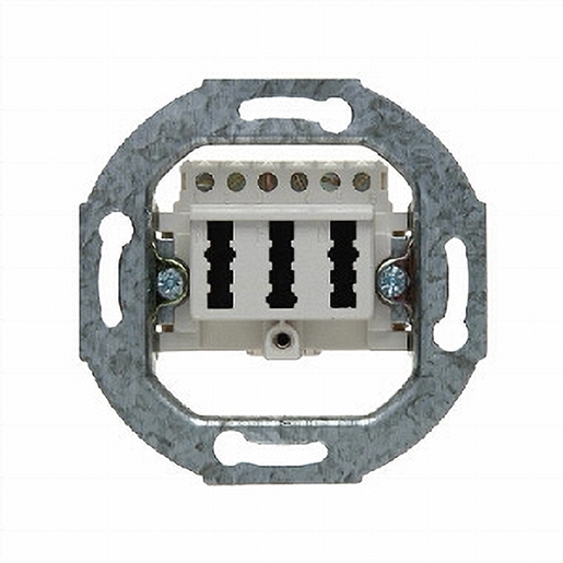 1St. Berker 450009 TAE-Steckdose 3 x 6 NFN Modul-Einsätze polarweiß matt