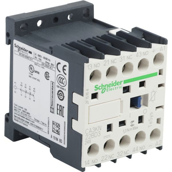 1St. Schneider Electric CA3KN22BD3 Hilfsschütz, 2S+2Ö, 24V DC mit Diode