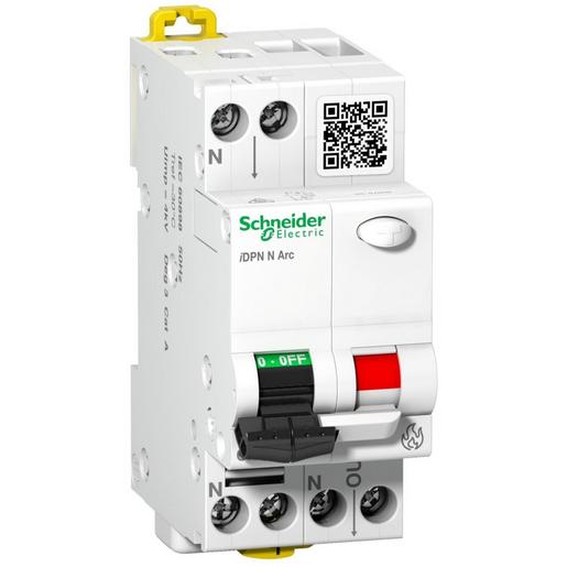 1St. Schneider Electric A9FDB7610 Brandschutzschalter (AFDD) + LS, iDPN N Arc, 1P+N, 10A, B-Charakteristik