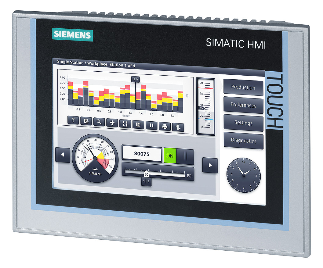 1St. Siemens 6AV2124-0GC01-0AX0, SIMATIC HMI TP700 Comfort