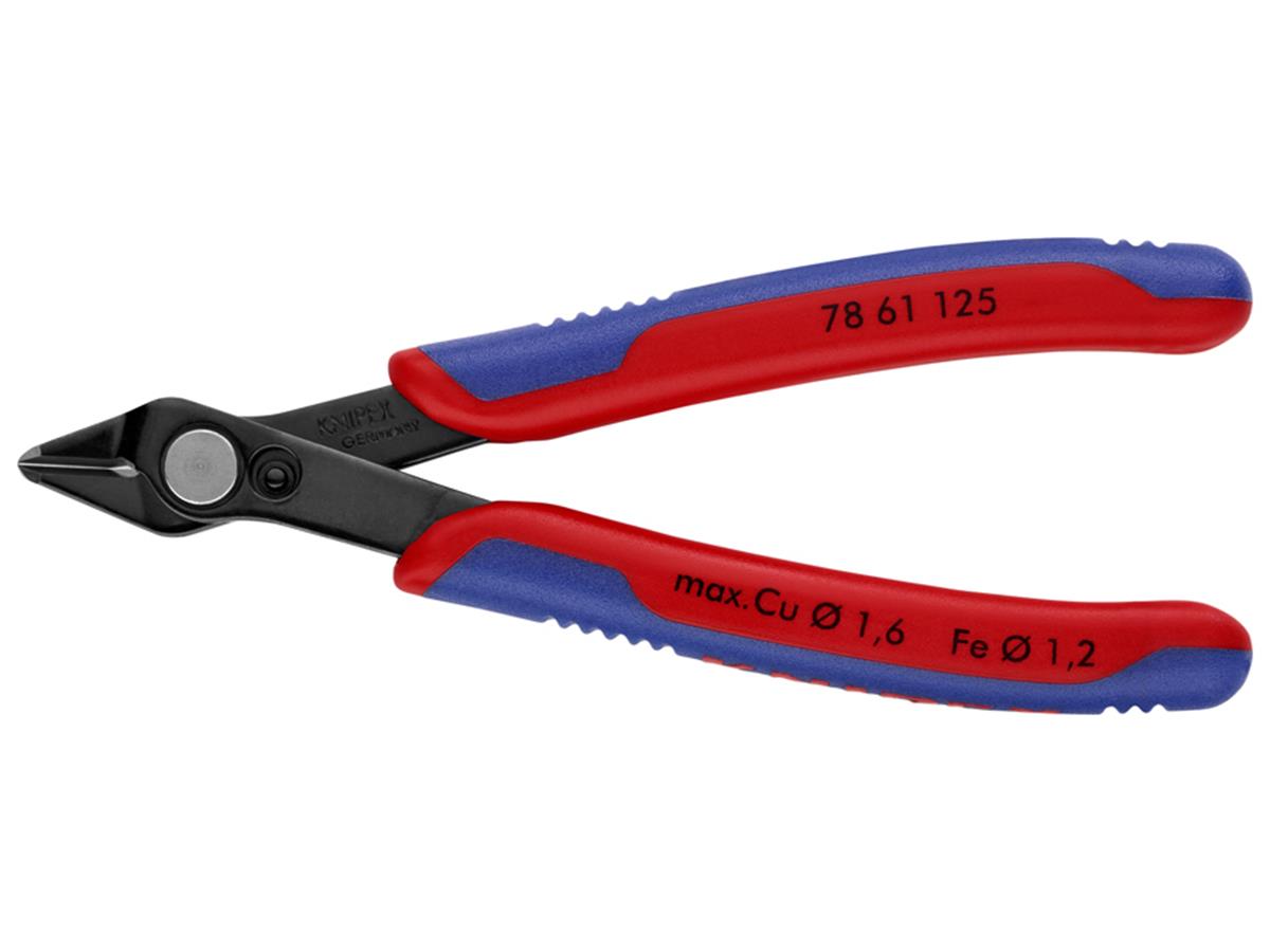 1St. Knipex 78 61 125 Elektronic Super Knips o. Drahthalter, mittelharter Draht bis d= 1,2 mm 125 mm