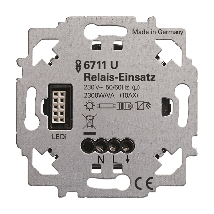 1St. Busch-Jaeger 6711 U Universal-Relais-Einsatz ZigBee Light Link, Zum Schalten elektrischer Lasten per Funk. Fernsteuerung