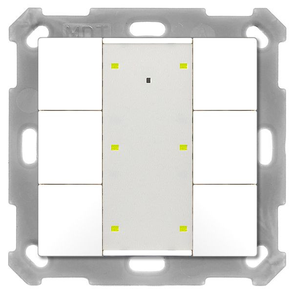 1St. MDT BE-TA55P6.G2 Taster Plus 55 6-fach Reinweiß glänzend