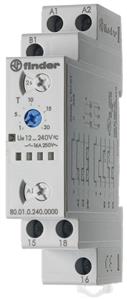 1St. Finder 800102400000 Zeitrelais, Multifunktion und Multispannung, 6 Zeitfunktionen, 1 Wechsler 16 A, für 12 bis 240 V AC/DC 80.01.0.240.0000