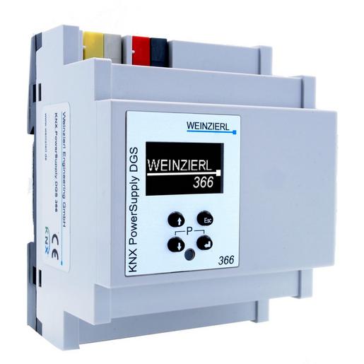 1St. Weinzierl Busspan. KNX-POWERSUPPLY-DGS366 REG 4TE Hilfsspg. OLED-Display