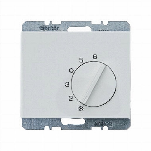 1St. Berker 20267109 Temperaturregler mit Wechsler und Zentralstück K.1 polarweiß glänzend