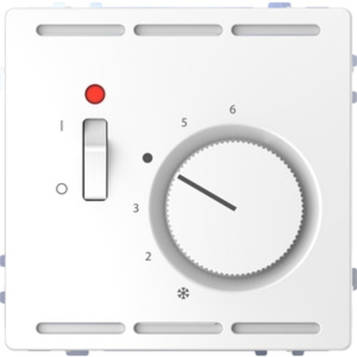 1St. Merten MEG5760-6035 Raumtemperaturregler 230 V m. Schalter u, Lotosweiß, System Design