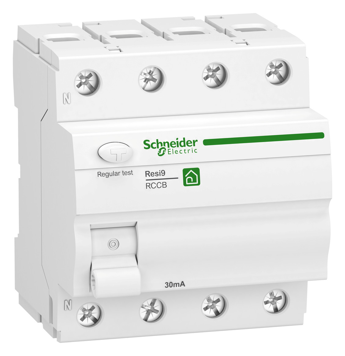 1St. Schneider Electric R9R22440 Fehlerstrom-Schutzschalter Resi9, 4P, 40A, 30mA, Typ A