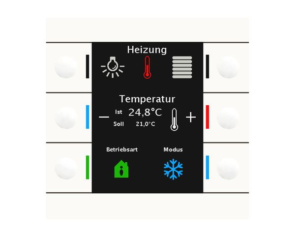 1St. MDT Taster Smart 86 mit Fa BE-TAS86T.02 Temperatursensor, Reinweiß glänzend