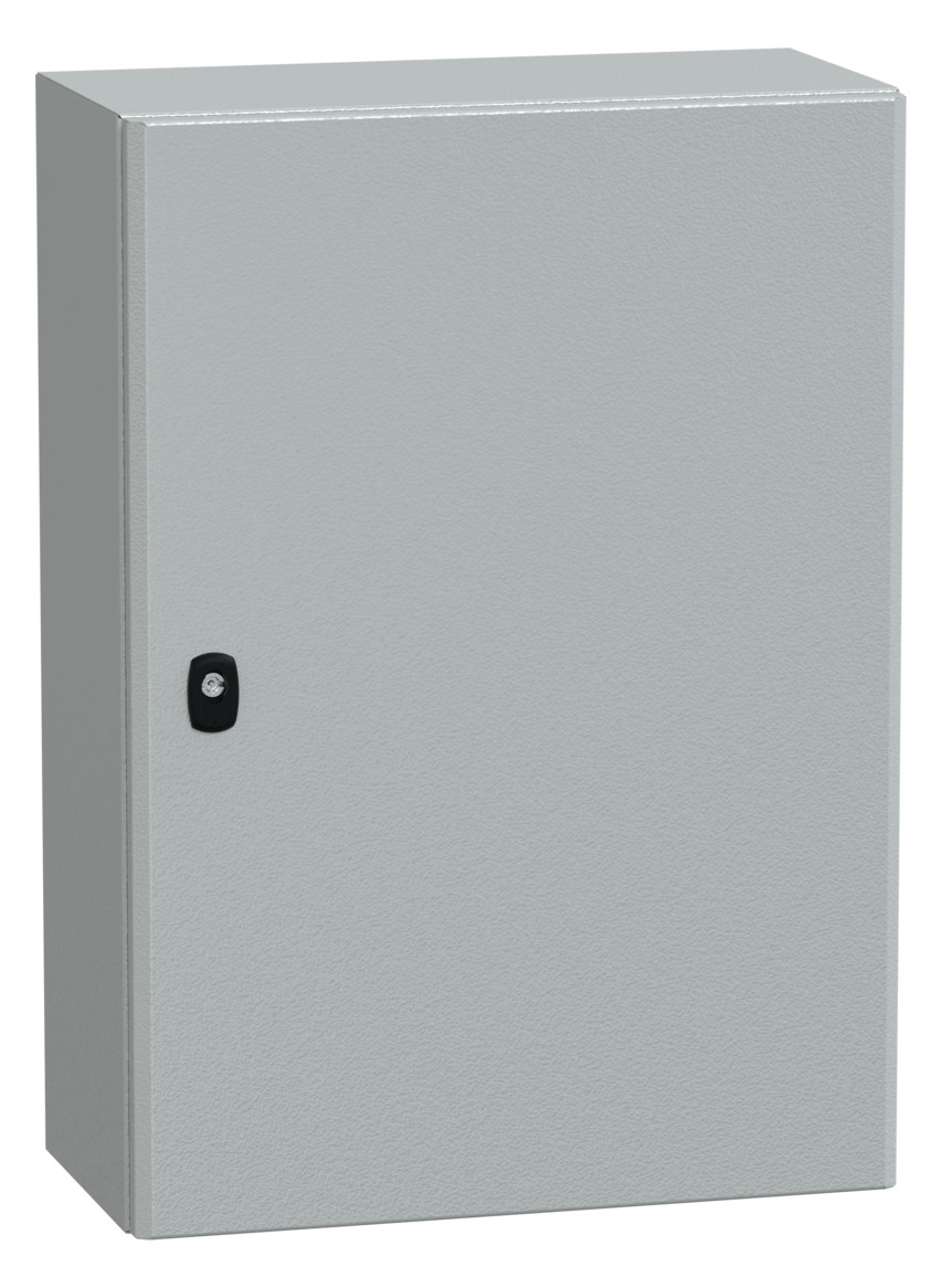 1St. Schneider Electric NSYS3D7525P Spacial S3D Volltür mit Montageplatte H700xB500xT250.IP66 IK10 RAL7035.