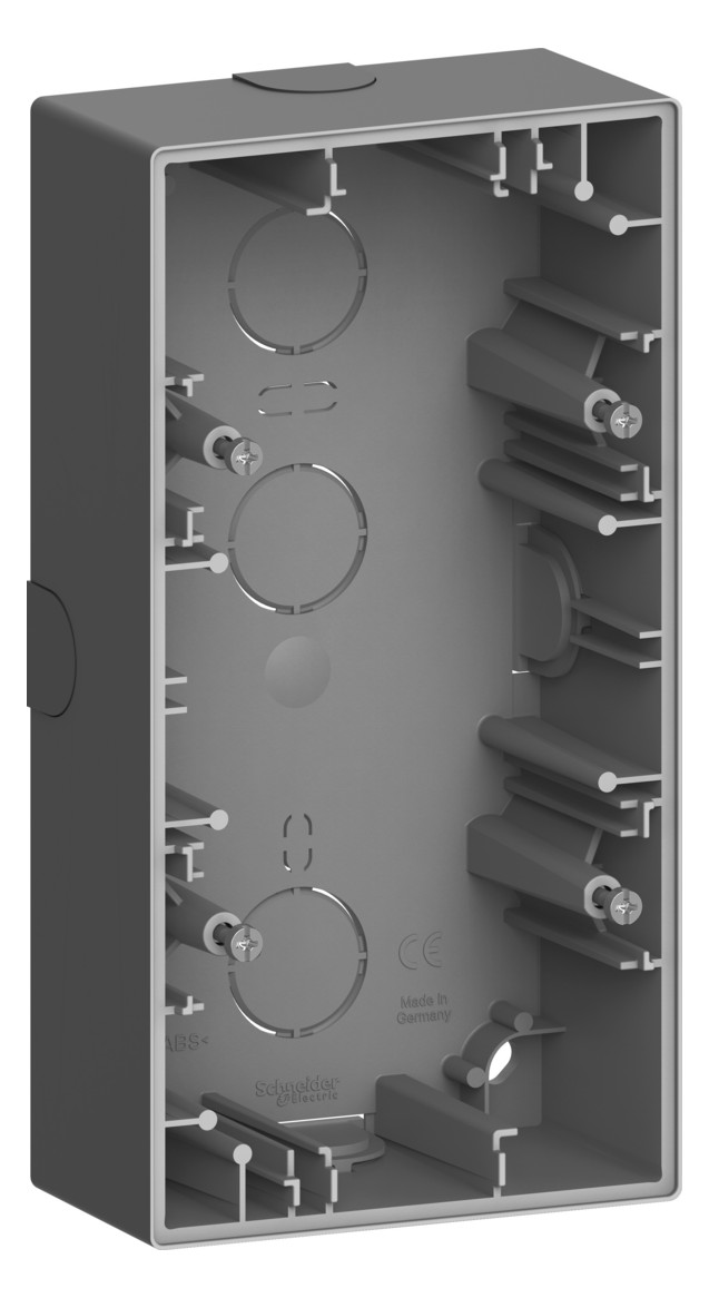 1St. Merten MEG4024-6534 Merten System Design, Aufputzgehäuse, 2-fach, Anthrazit