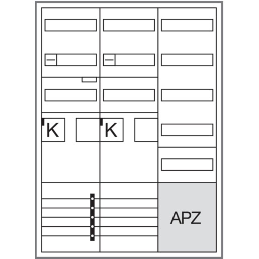 1St. Hager ZB33SEH25LS KS universZ 2ZP BKE-I OKK H=1100mm 3-f.