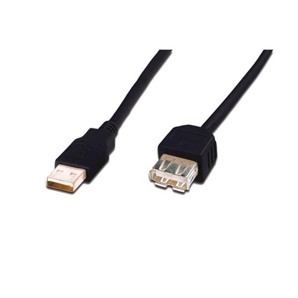 1,8m Digitus AK-300202-018-S USB 2.0 Verlängerungskabel Typ A