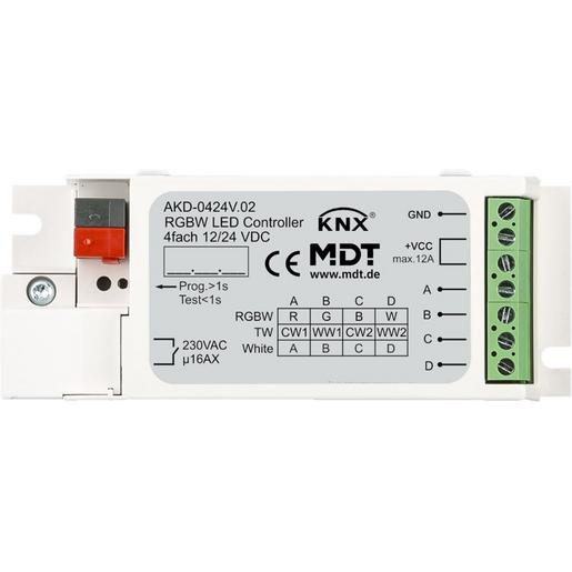 1St. MDT LED Controller 4-Kanal AKD-0424V.02 12/24V CV LED RGBW 4 einzelne Kanäle