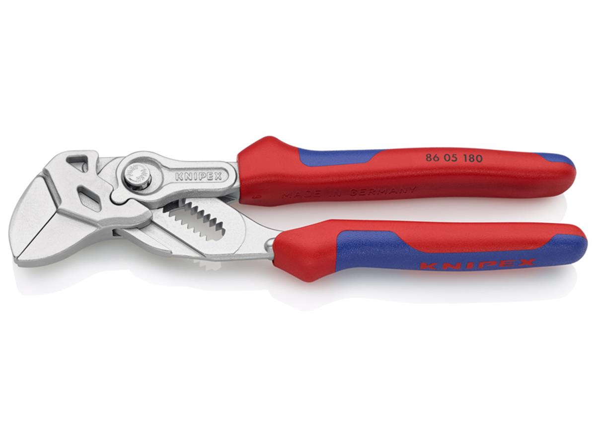 1St. Knipex 86 05 180 Zangenschlüssel mit Mehrkomponenten-Griffhülle bis 35 mm Schlüsselweite 180 mm