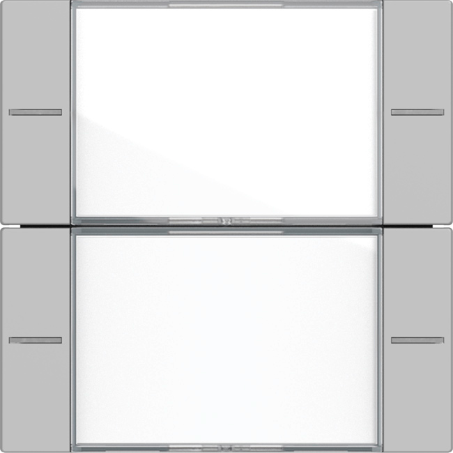 1St. Gira 5772015 ippenset 2fach mit Beschriftungsfeld für Tastsensor 4, Klar Grau matt