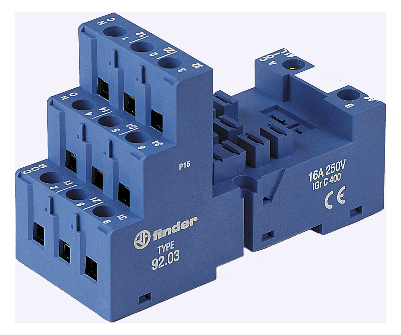 1St. Finder 9203 Fassung mit Schraubanschlüssen, für Relais 62.32 oder 62.33 92.03