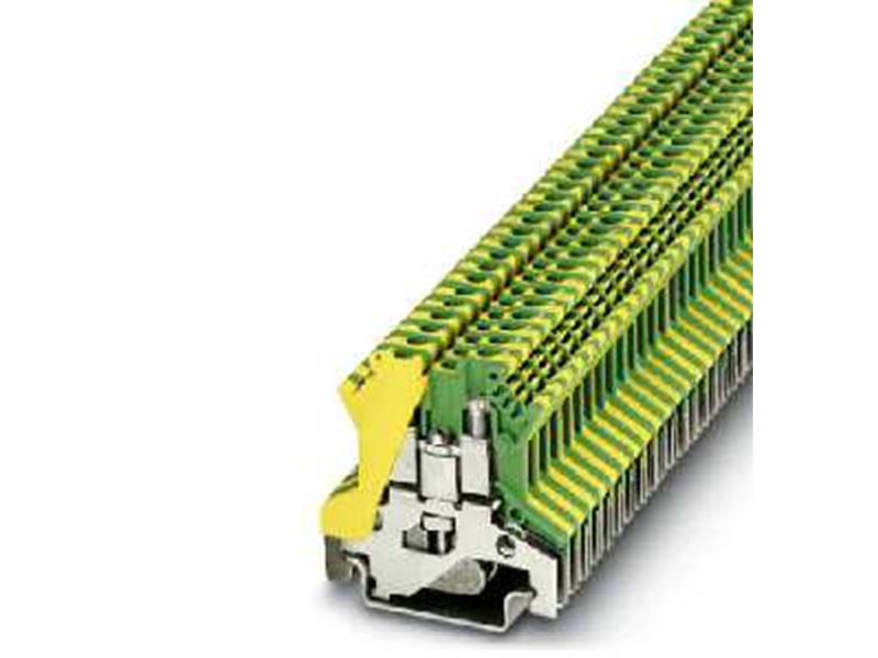 1St. Phoenix Contact USLKG 2,5 Schutzleiter-Reihenklemme Schraubanschluss Anzahl der Anschlüsse: 2 Polzahl: 1 0,2 mm² - 4 mm² AWG: 24 - 12 B=6,2 mm grün-gelb Montageart: NS 35/7,5 NS 3