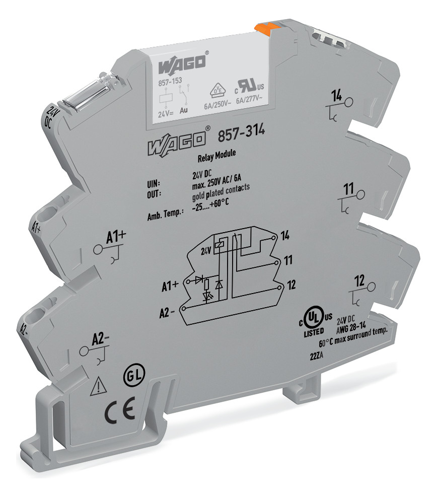 1St. Wago 857-314 Relaismodul Eingangsnennspannung DC 24 V