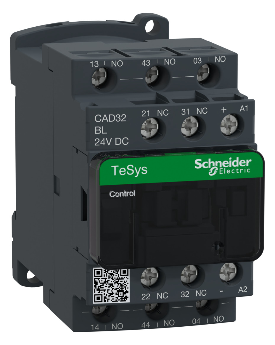 1St. Schneider Electric CAD32BL Hilfsschütz, 3S+2Ö, 24V DC, geringe Leistungsaufnahme