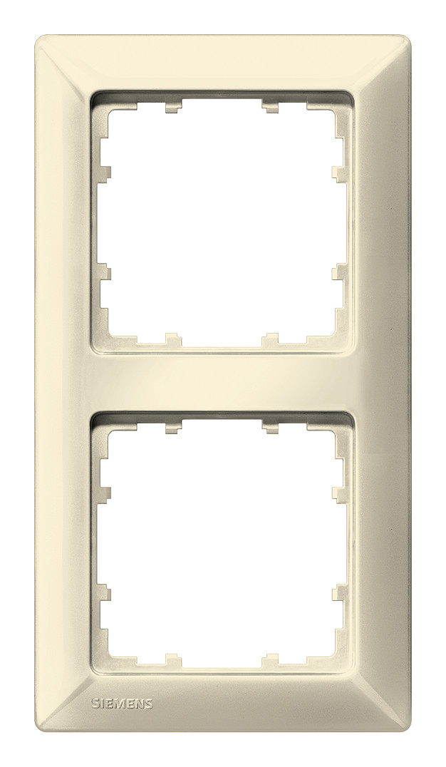 1St. Siemens 5TG25820 DELTA line, elektroweiß Rahmen, 2-Fach, 151x 80mm 5TG2582-0