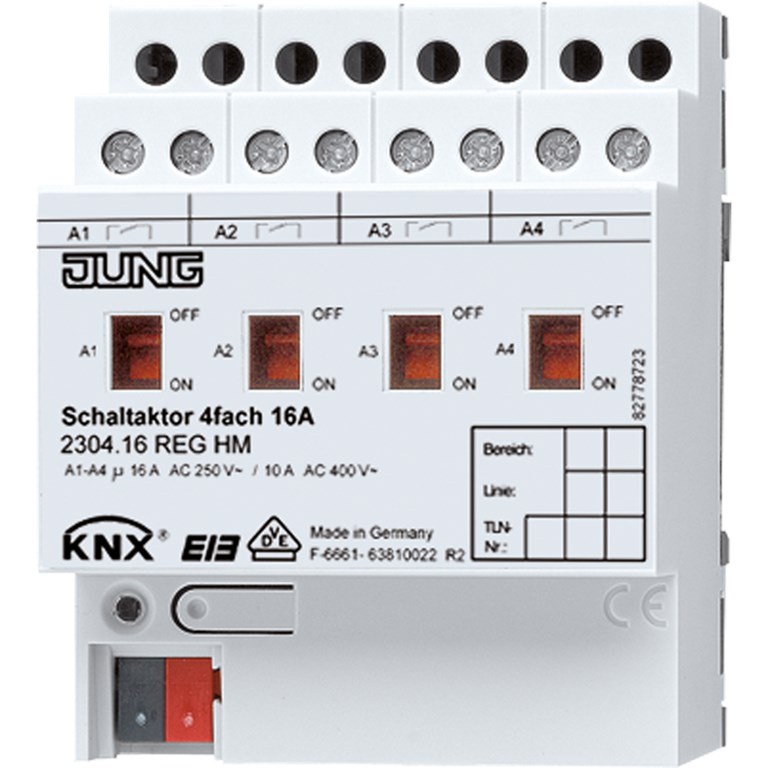 1St. Jung 2304.16REGHM KNX Schaltaktor 4fach 2304.16 REGHM