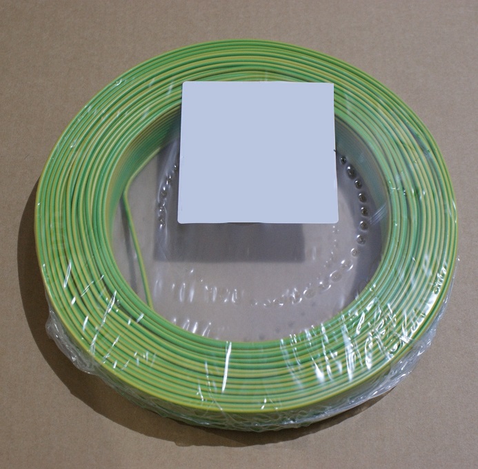 100m H07V-U 6mm² PVC Aderleitung 1x6,0 starr grün/gelb