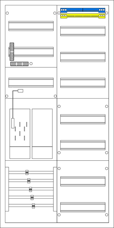 1St. F-Tronic EHZ54-3-DS Komplettschrank EHZ54-3-DS 7120653