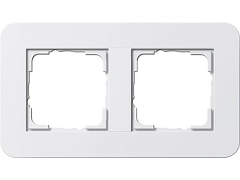 1St. Gira 0212410 Rahmen 2fach E3 Reinweiß/Reinweiß