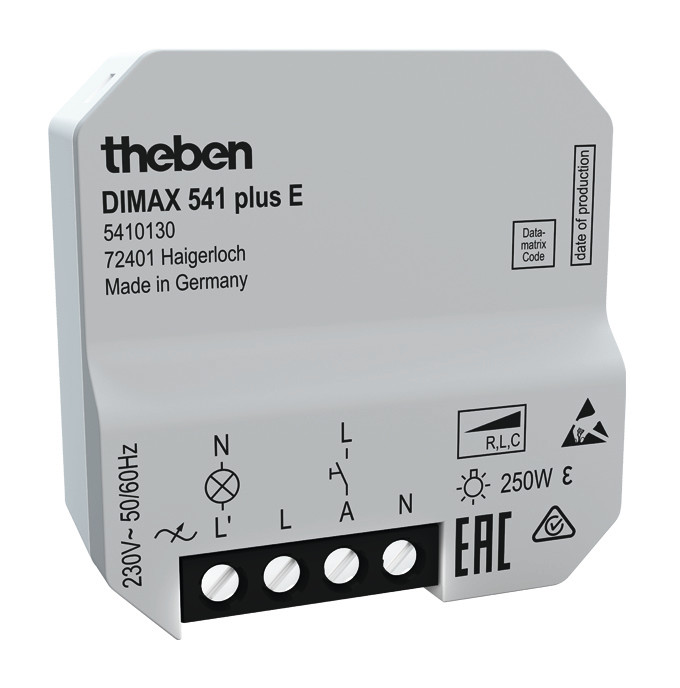 1St. Theben 5410130 UP-Universaldimmer für ESL und 230V LED-Lampen DIMAX 541 plus E