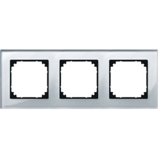 1St. Merten 489360 M-PLAN-Echtglasrahmen, 3fach, Diamantsilber