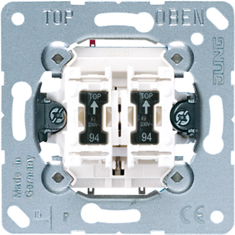 1St. Jung 535U5 Doppel-Taster 2 Schliesser mit Beleuchtung 535 U5