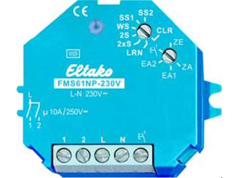 1St. Eltako FMS61NP-230V Funkaktor Multifunktions-Stromstoßschalter 230V. 1+1 Schließer nicht pot.frei 10A/250V AC 30200330